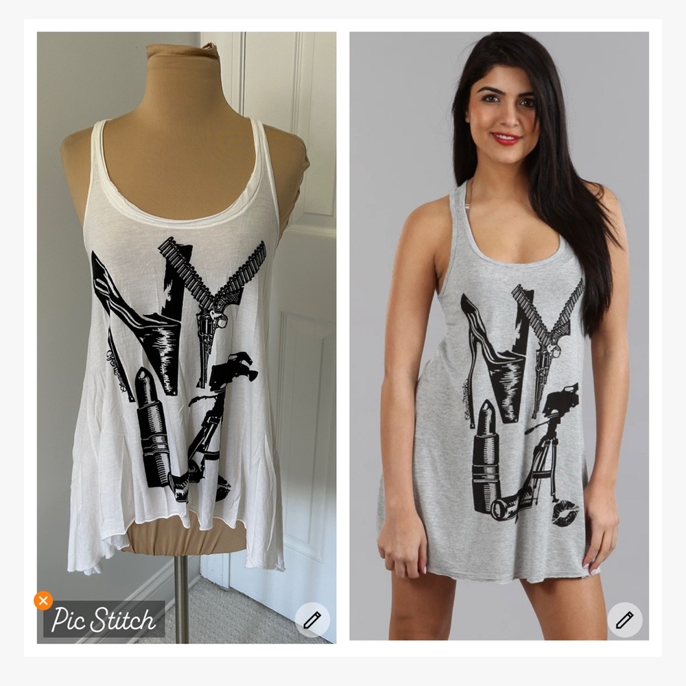 Lauren Moshi NYLA Lily Basic Swing Tank White - Picture 1 of 8